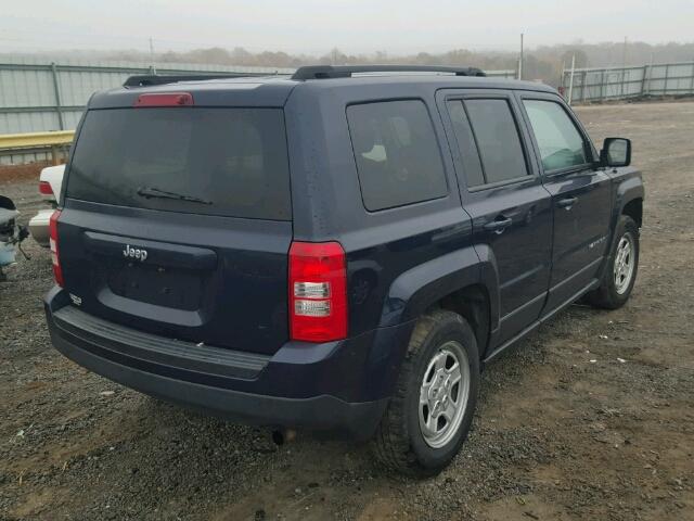 1C4NJPBB7FD297313 - 2015 JEEP PATRIOT SP BLUE photo 4