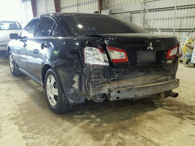 4A3AB36F19E039088 - 2009 MITSUBISHI GALANT ES BLACK photo 3