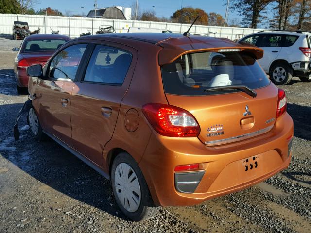 ML32A3HJXHH000334 - 2017 MITSUBISHI MIRAGE ES ORANGE photo 3