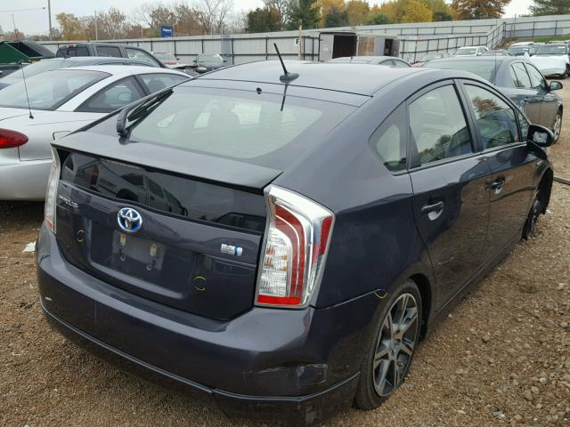 JTDKN3DU4C1570218 - 2012 TOYOTA PRIUS GRAY photo 4