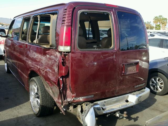 1GBFG65R521102699 - 2002 CHEVROLET EXPRESS G1 BURGUNDY photo 3