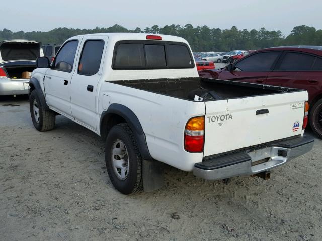 5TEGN92NX3Z187619 - 2003 TOYOTA TACOMA DOU WHITE photo 3