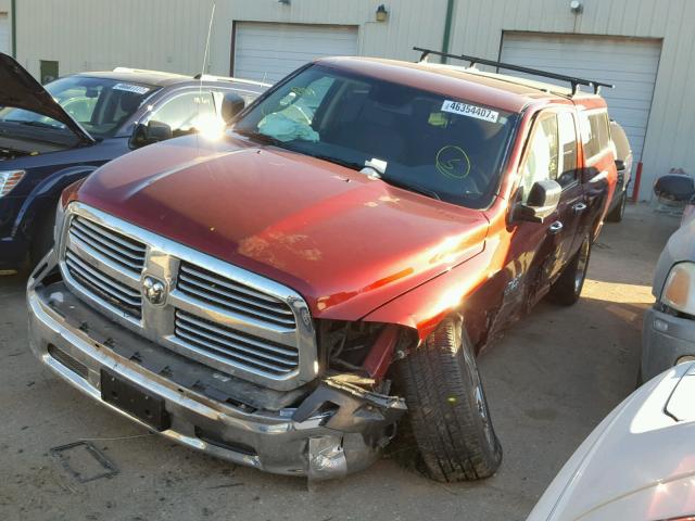 1C6RR7GGXES381710 - 2014 RAM 1500 SLT MAROON photo 2