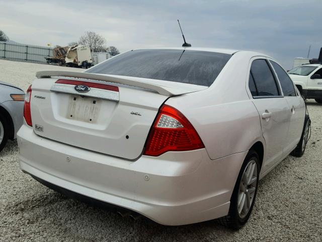 3FAHP0JA0CR258356 - 2012 FORD FUSION SEL WHITE photo 4