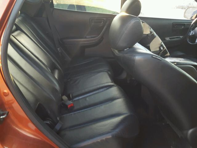 JN8AZ08T53W100934 - 2003 NISSAN MURANO SL ORANGE photo 6