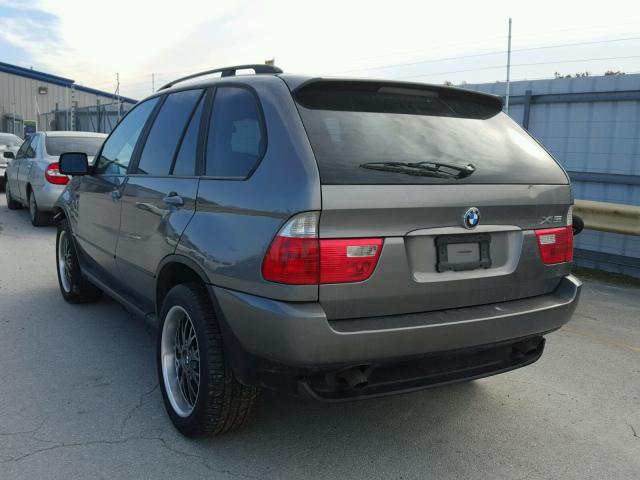 5UXFA13564LU27304 - 2004 BMW X5 3.0I SILVER photo 3