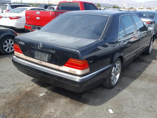 WDBGA43E9SA262654 - 1995 MERCEDES-BENZ S 420 BLACK photo 4