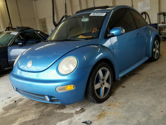 3VWGK31C34M420855 - 2004 VOLKSWAGEN NEW BEETLE BLUE photo 2