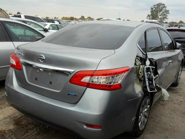 3N1AB7AP8EL633409 - 2014 NISSAN SENTRA S GRAY photo 4