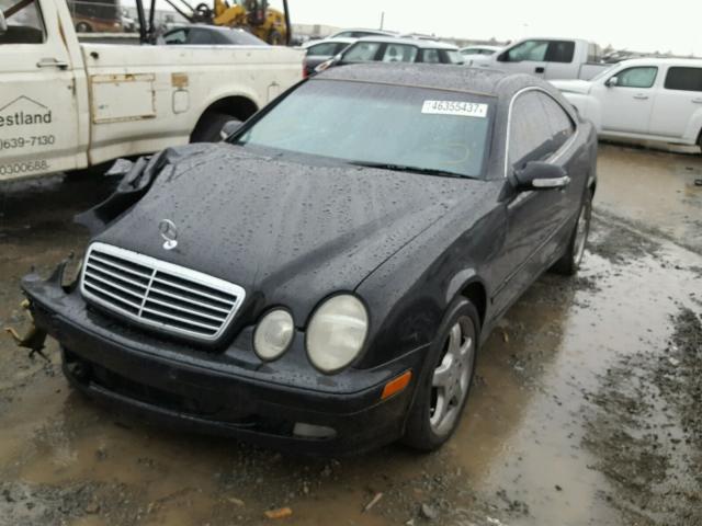 WDBLJ65G62T115026 - 2002 MERCEDES-BENZ CLK 320 BLACK photo 2