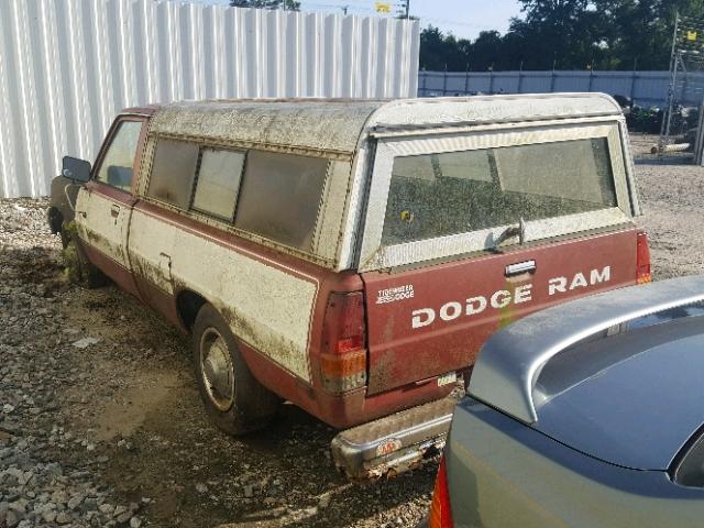 JB7FP44E7FP421605 - 1985 DODGE D50 ROYAL RED photo 3