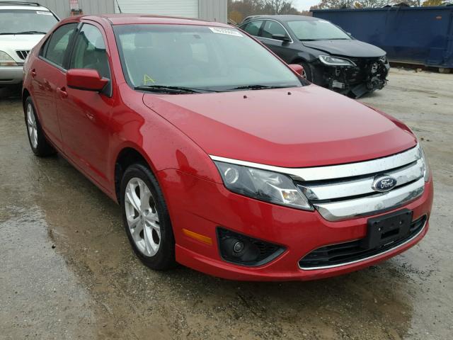 3FAHP0HG4CR421455 - 2012 FORD FUSION SE RED photo 1