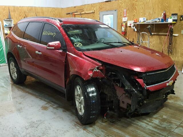 1GNKRGED5CJ174221 - 2012 CHEVROLET TRAVERSE L RED photo 1