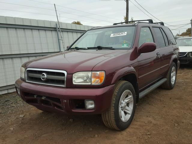 JN8DR09Y72W745137 - 2002 NISSAN PATHFINDER BURGUNDY photo 2