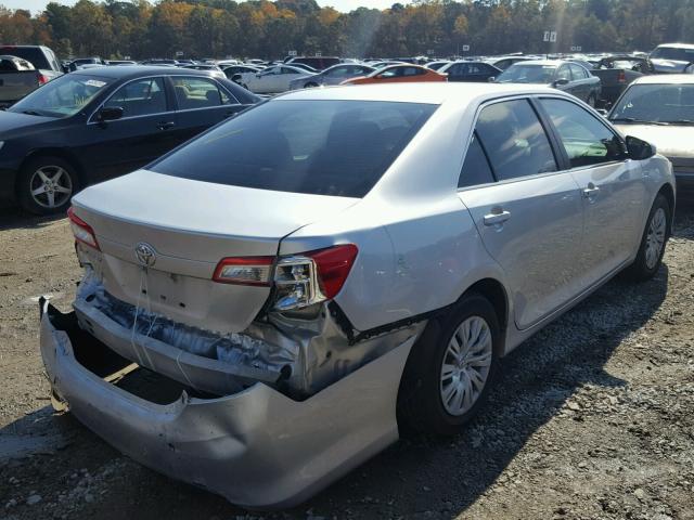 4T1BF1FK4DU707974 - 2013 TOYOTA CAMRY L SILVER photo 4