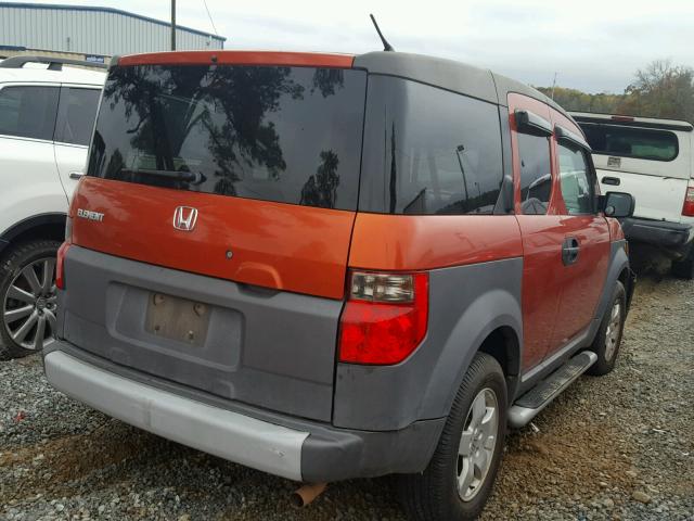 5J6YH18533L001626 - 2003 HONDA ELEMENT EX ORANGE photo 4