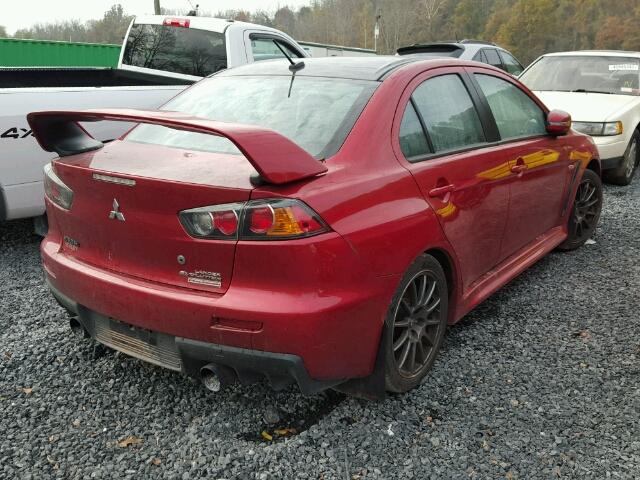 JA32W7FV7FU028865 - 2015 MITSUBISHI LANCER EVO RED photo 4