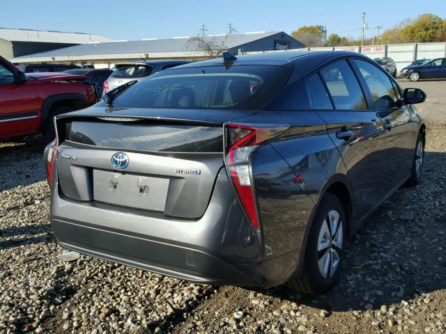 JTDKARFUXG3517061 - 2016 TOYOTA PRIUS GRAY photo 4