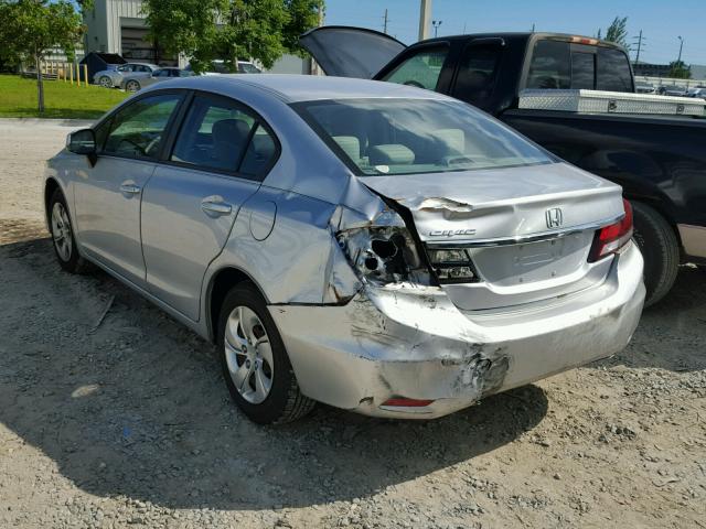 19XFB2F56DE014016 - 2013 HONDA CIVIC SILVER photo 3