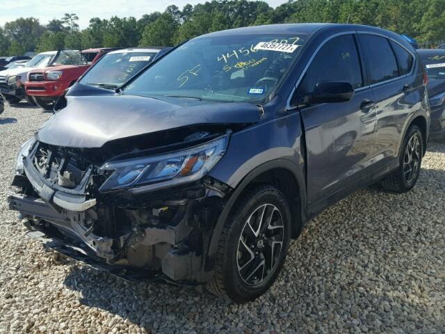 5J6RM3H42GL024243 - 2016 HONDA CR-V SE GRAY photo 2