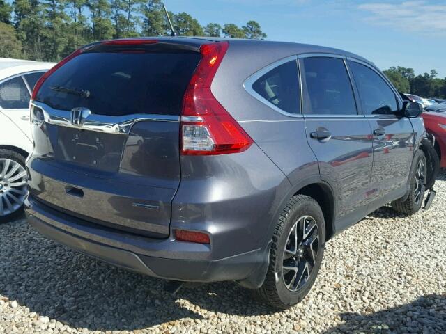 5J6RM3H42GL024243 - 2016 HONDA CR-V SE GRAY photo 4