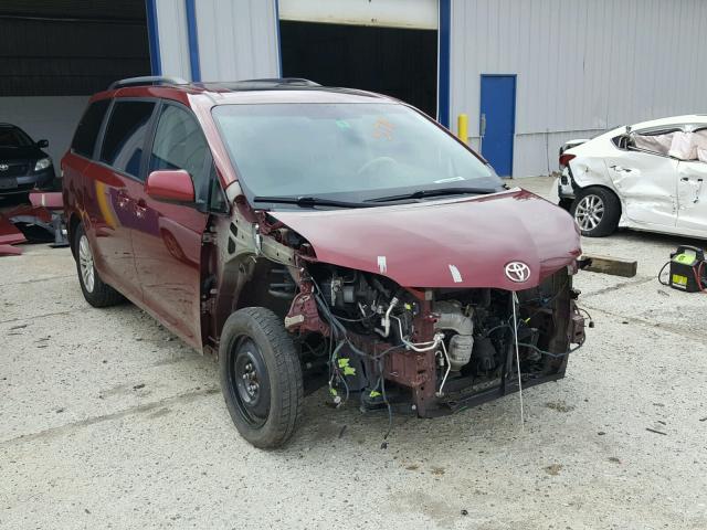 5TDYK3DC5BS021879 - 2011 TOYOTA SIENNA XLE RED photo 1