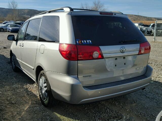 5TDZK23C58S174318 - 2008 TOYOTA SIENNA CE SILVER photo 3