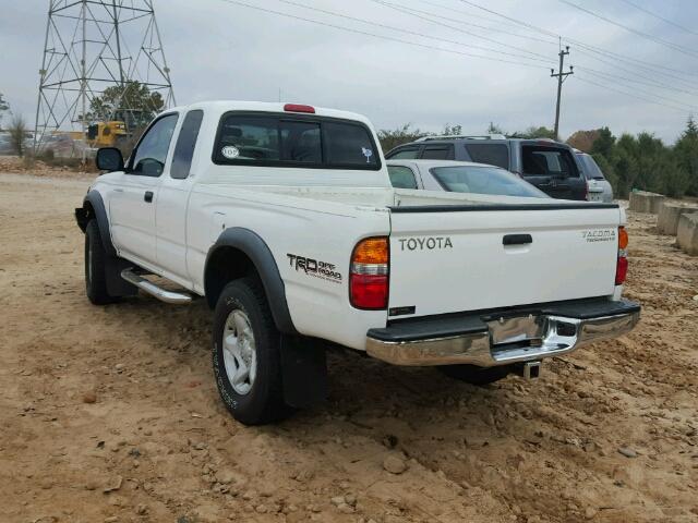 5TESN92N13Z148976 - 2003 TOYOTA TACOMA XTR WHITE photo 3