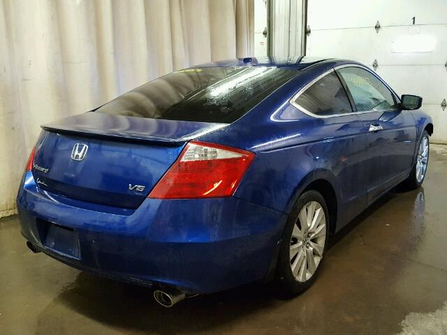 1HGCS228X8A004800 - 2008 HONDA ACCORD EXL BLUE photo 4