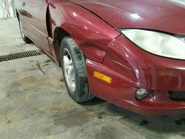 3G2JB12F25S221769 - 2005 PONTIAC SUNFIRE MAROON photo 9