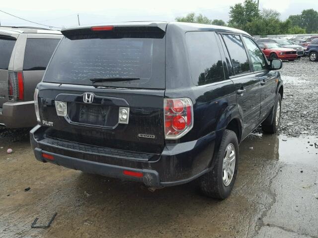 2HKYF181X6H556641 - 2006 HONDA PILOT LX BLACK photo 4