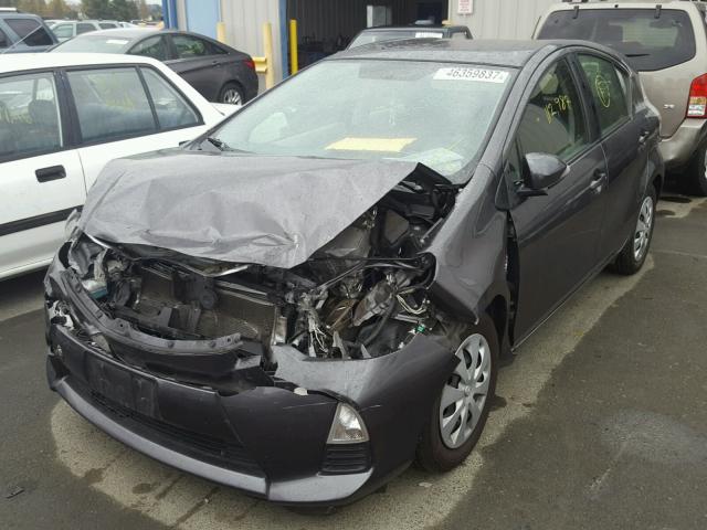 JTDKDTB39D1048537 - 2013 TOYOTA PRIUS C GRAY photo 2