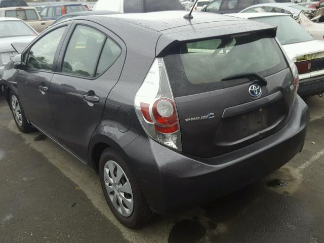 JTDKDTB39D1048537 - 2013 TOYOTA PRIUS C GRAY photo 3