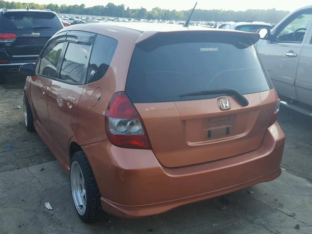 JHMGD37627S034470 - 2007 HONDA FIT S 橙色 照片 3
