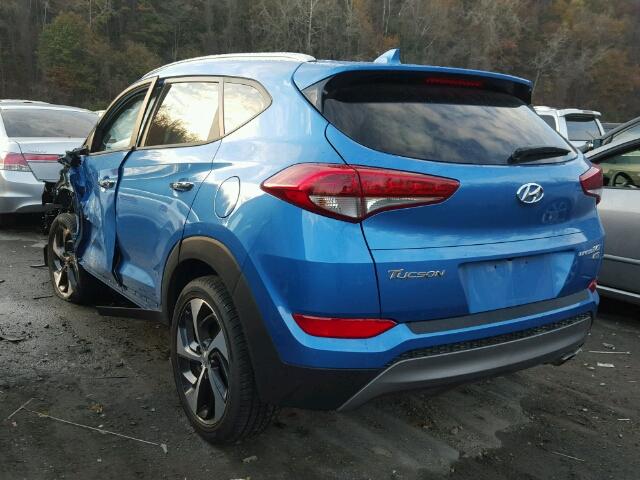 KM8J3CA21GU219657 - 2016 HYUNDAI TUCSON LIM BLUE photo 3