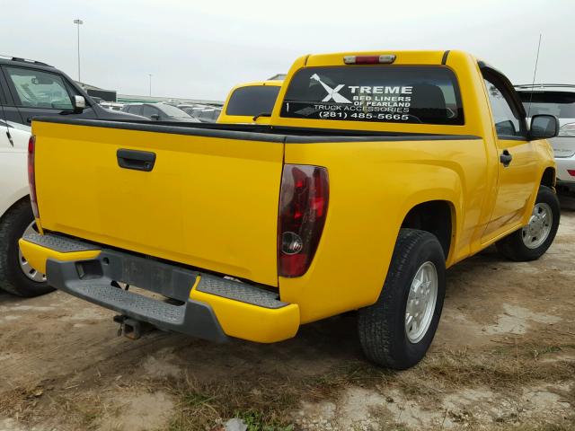 1GCCS148468322924 - 2006 CHEVROLET COLORADO YELLOW photo 4