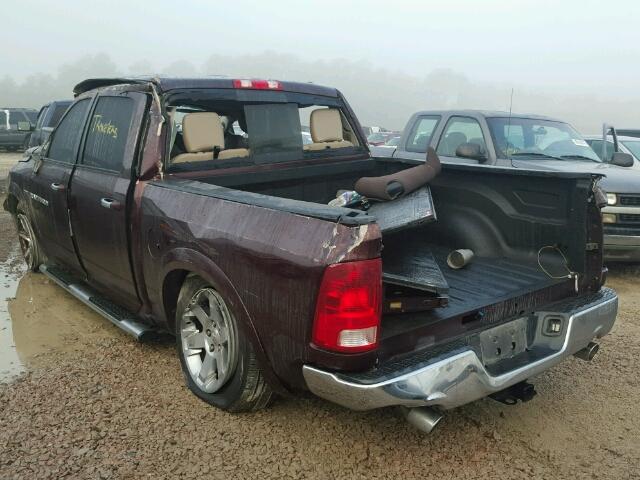 1C6RD6NT4CS147052 - 2012 DODGE RAM 1500 L MAROON photo 3