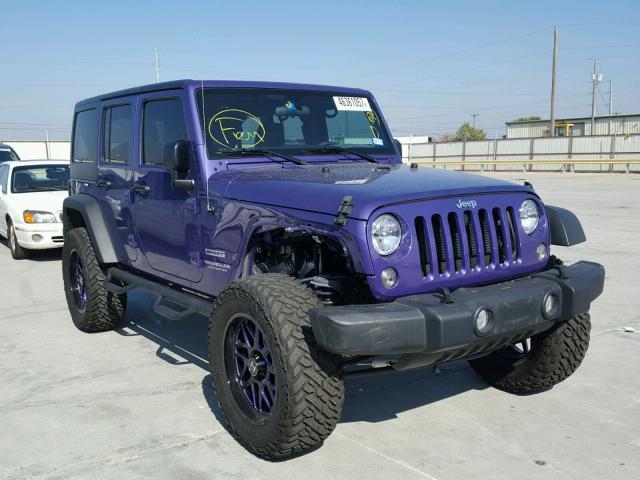 1C4BJWDG4HL609392 - 2017 JEEP WRANGLER U PURPLE photo 1