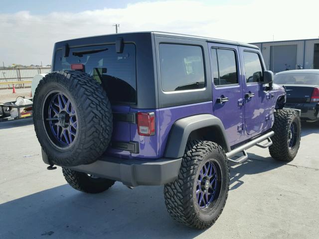 1C4BJWDG4HL609392 - 2017 JEEP WRANGLER U PURPLE photo 4