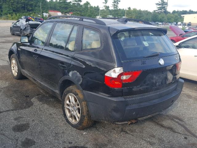 WBXPA73444WA78034 - 2004 BMW X3 2.5I BLACK photo 3