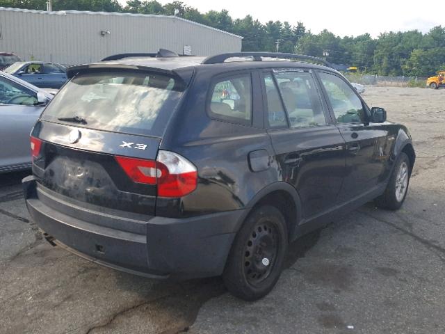 WBXPA73444WA78034 - 2004 BMW X3 2.5I BLACK photo 4