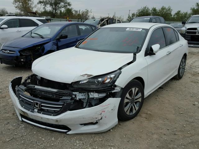 1HGCR2F30EA023037 - 2014 HONDA ACCORD LX WHITE photo 2