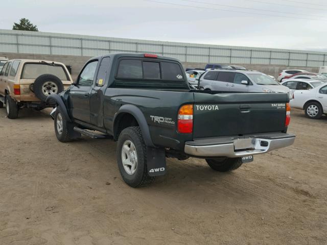 5TEWN72N83Z275097 - 2003 TOYOTA TACOMA XTR GREEN photo 3