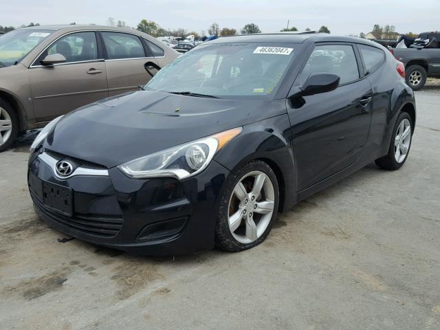 KMHTC6AD7CU027939 - 2012 HYUNDAI VELOSTER B BLACK photo 2