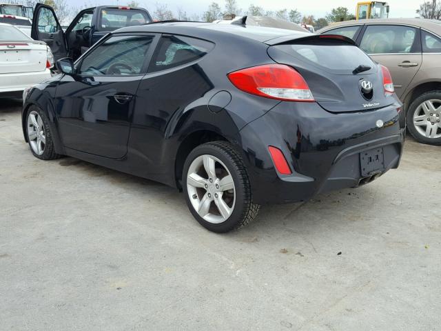 KMHTC6AD7CU027939 - 2012 HYUNDAI VELOSTER B BLACK photo 3