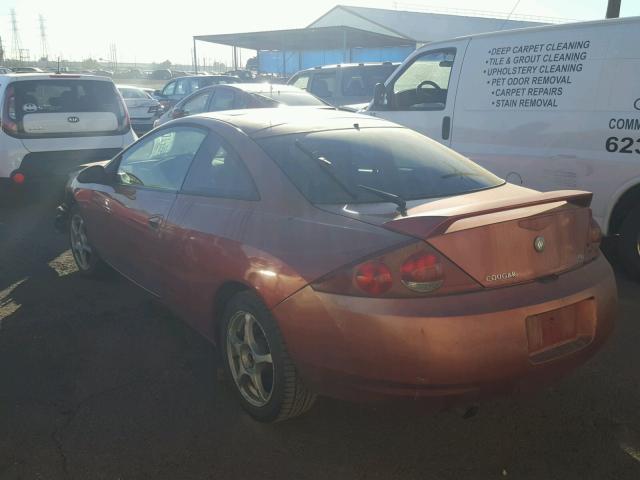 1ZWHT61L4Y5625417 - 2000 MERCURY COUGAR V6 RED photo 3