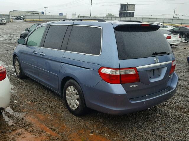 5FNRL38875B026274 - 2005 HONDA ODYSSEY TO BLUE photo 3