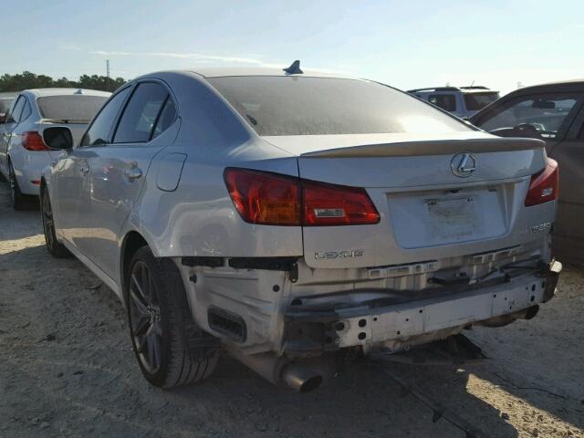 JTHCK262975013580 - 2007 LEXUS IS 250 SILVER photo 3