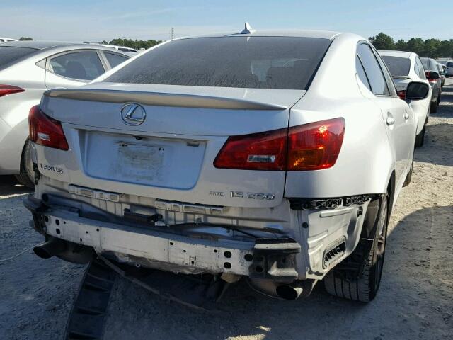 JTHCK262975013580 - 2007 LEXUS IS 250 SILVER photo 4