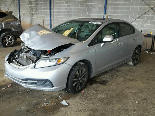 2HGFB2F88DH506448 - 2013 HONDA CIVIC EX SILVER photo 2